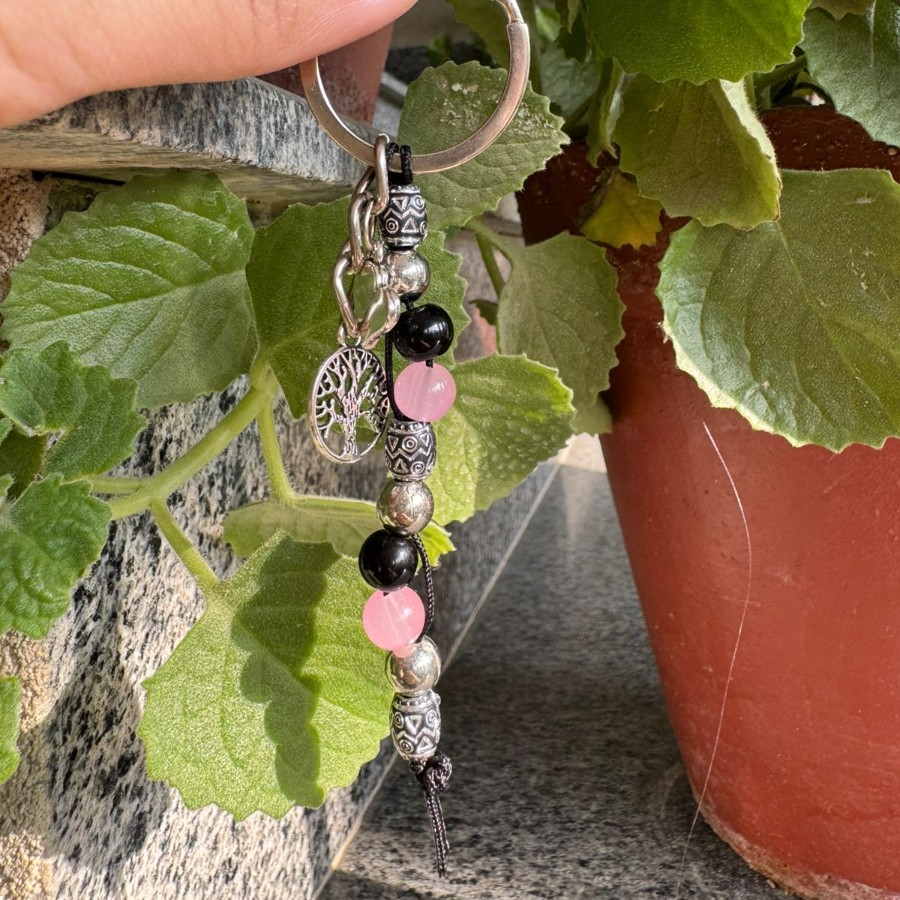 Celeste Noir - Macrame Key Ring 