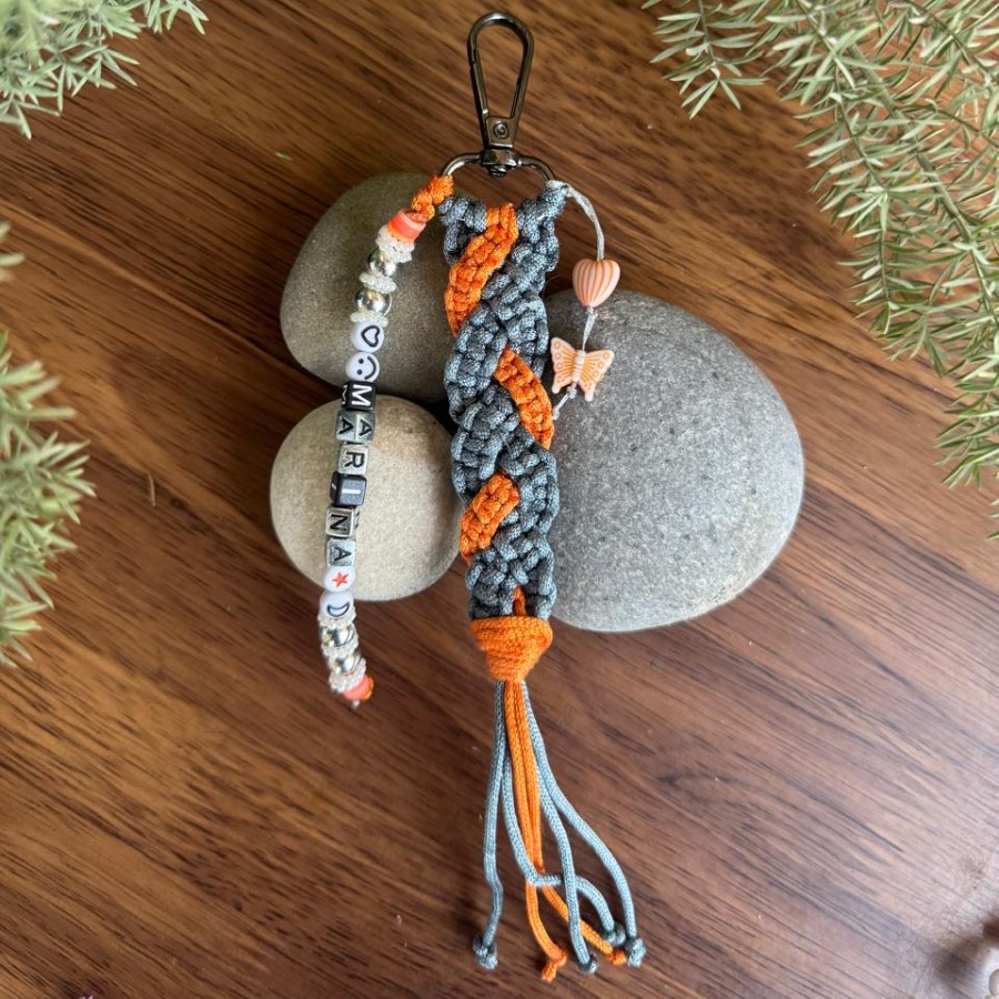 Sunset Charm - Personalized Macrame Keychain