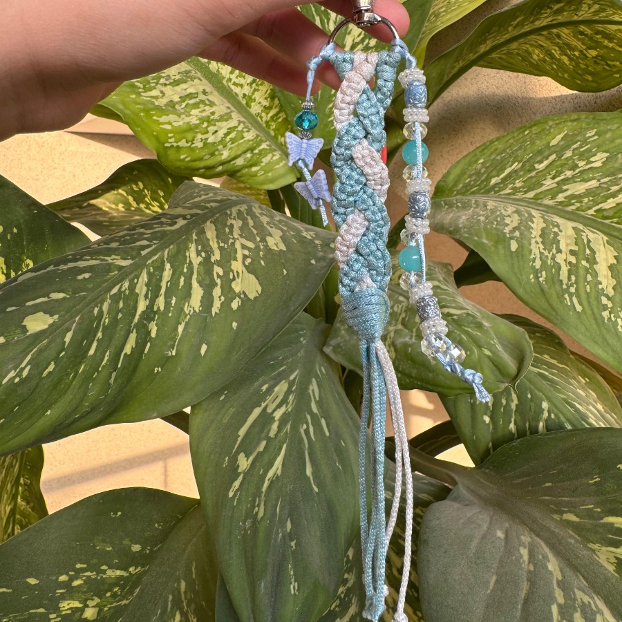 Blue Bliss - Personalized Macrame Keychain