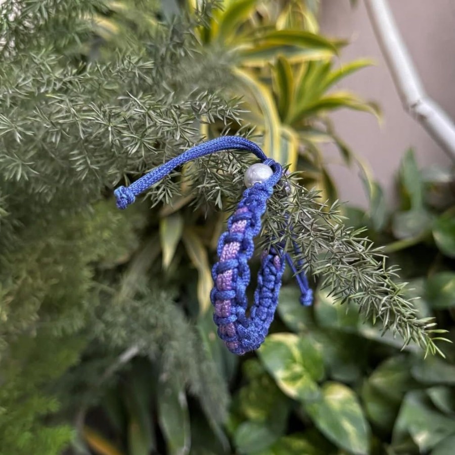Mermaid Glow - Macrame Bracelet With Pearls 