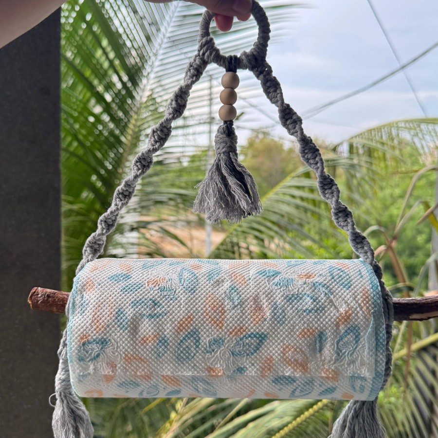 Macramé Kitchen Roll Holder