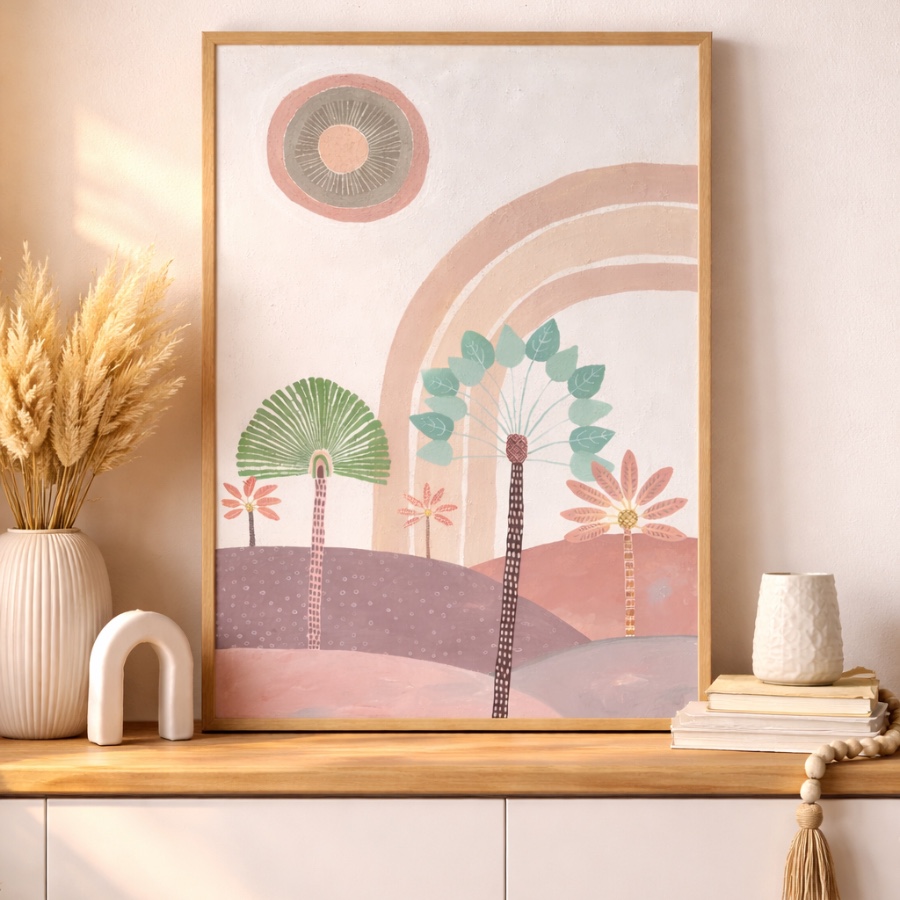 Hand Painted Artwork - Earthy Eden