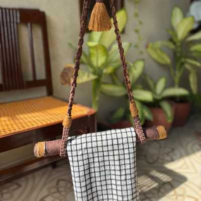 Knots of grace - Macrame Towel Hanging