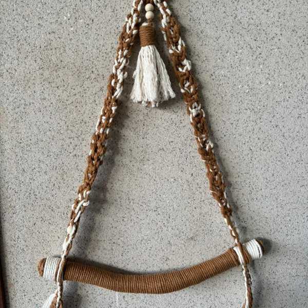 Terra Weave Macramé Towel Hanger