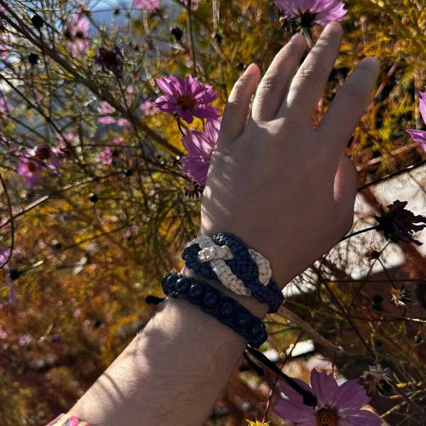 Midnight Pearl & Infinity Knot Duo Set